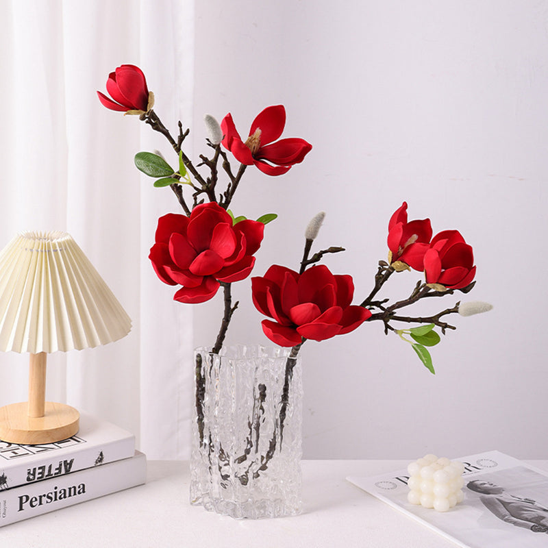 Bulk 27.5 inches Tall Magnolia Spray Stem Real Touch Flowers Artificial Wholesale