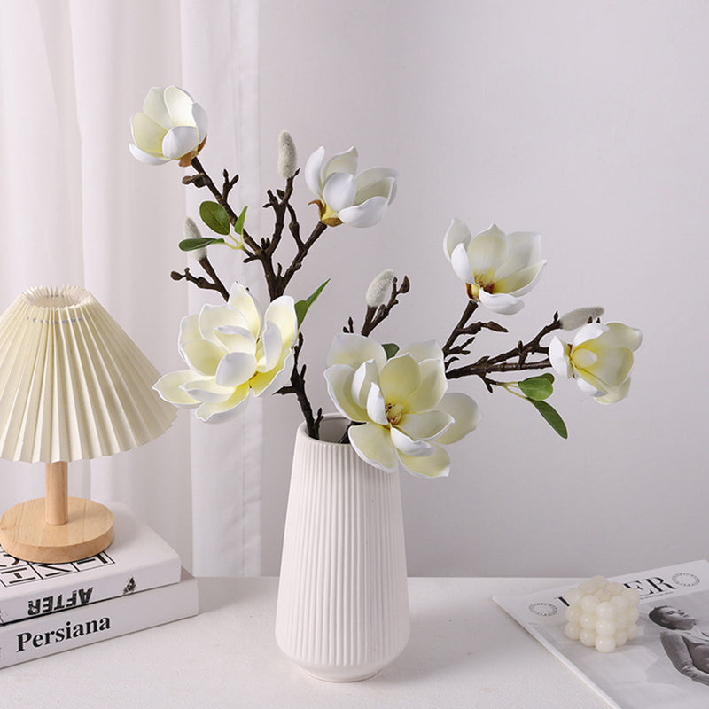 Bulk 27.5 inches Tall Magnolia Spray Stem Real Touch Flowers Artificial Wholesale