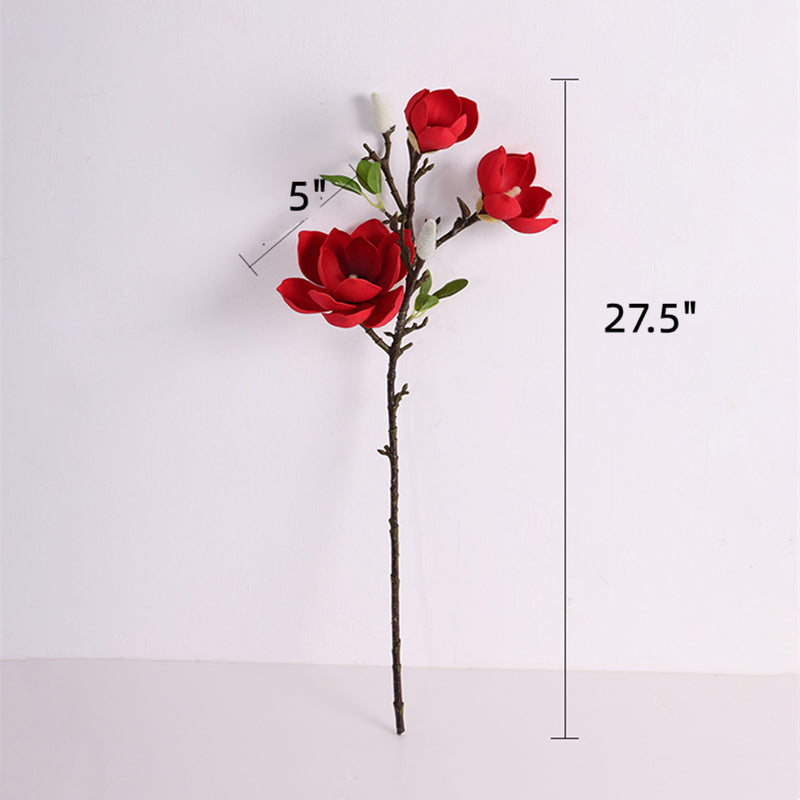 Bulk 27.5 inches Tall Magnolia Spray Stem Real Touch Flowers Artificial Wholesale