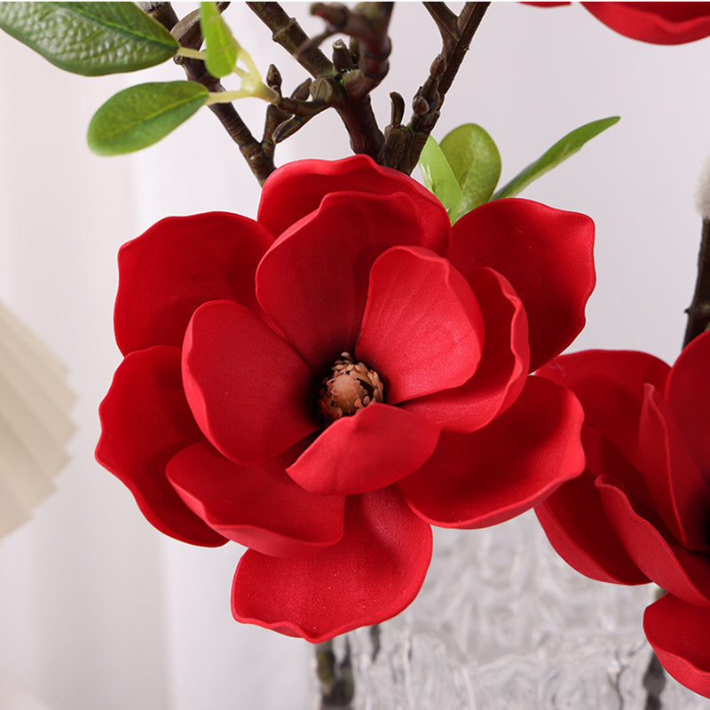 Bulk 27.5 inches Tall Magnolia Spray Stem Real Touch Flowers Artificial Wholesale