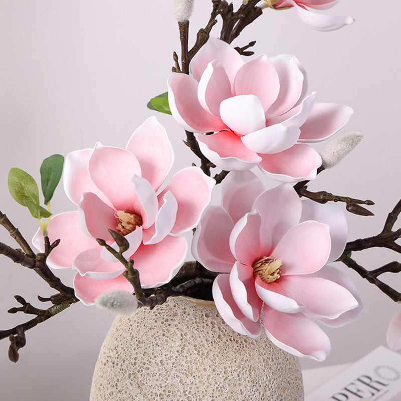 Bulk 27.5 inches Tall Magnolia Spray Stem Real Touch Flowers Artificial Wholesale