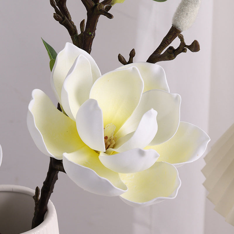 Bulk 27.5 inches Tall Magnolia Spray Stem Real Touch Flowers Artificial Wholesale