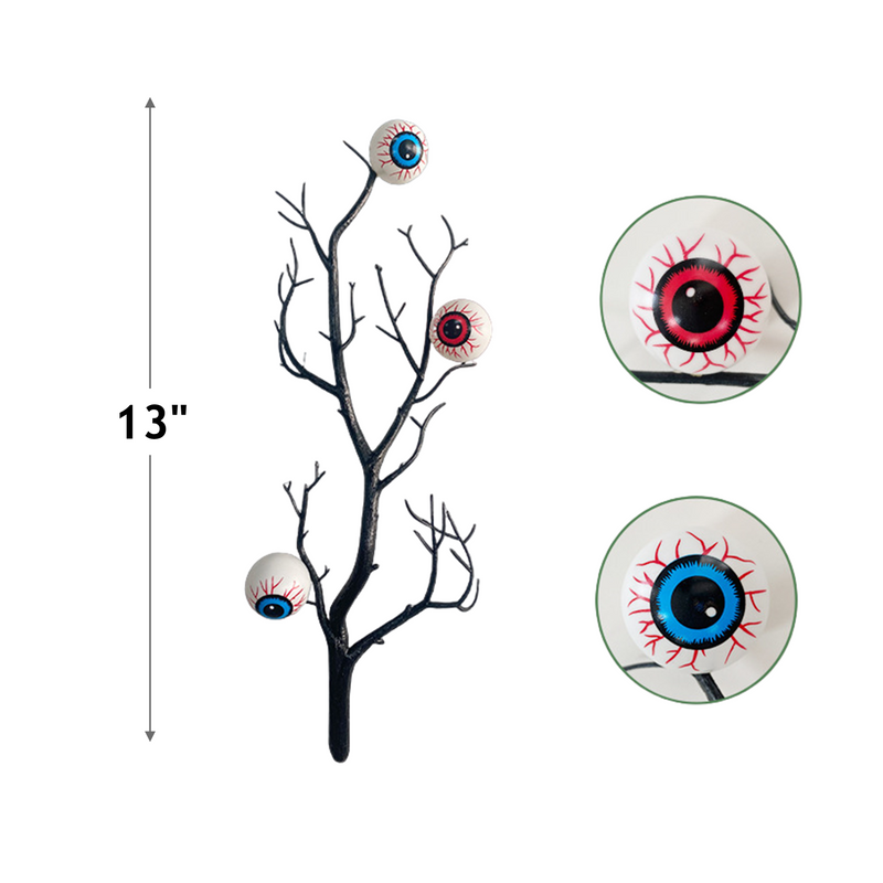 Bulk 5pcs Halloween Manzanita Stems Branches with Eyeballs Wholesale