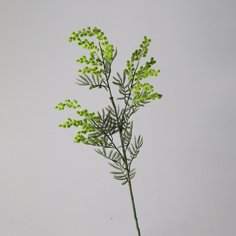Tiges de mimosa en vrac de 34 pouces, branches de fleurs de mimosa artificielles, feuillage à longues tiges, vente en gros