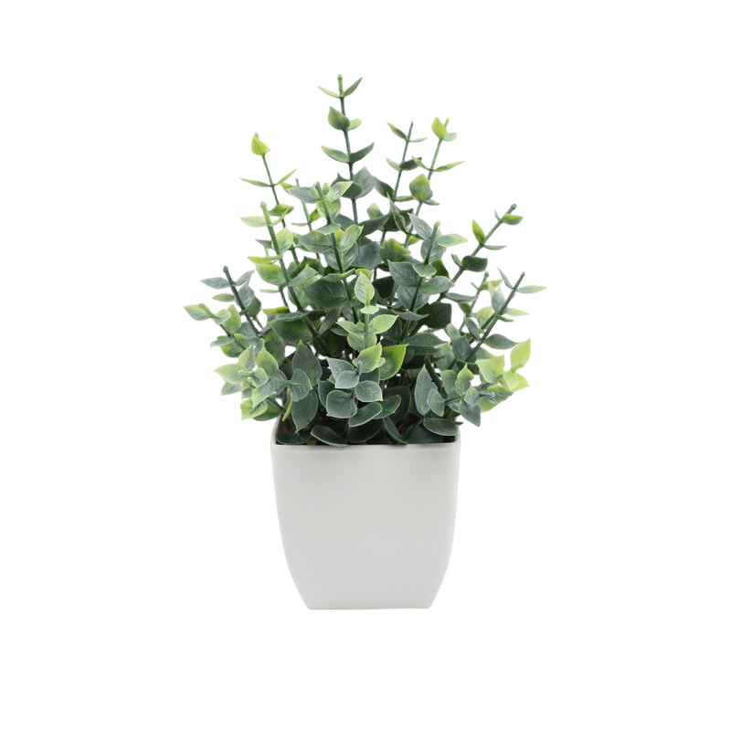 Bulk Mini Plants Artificial Potted Eucalyptus Plants for Home Office Farmhouse Bathroom Table Shelf Decor Indoor