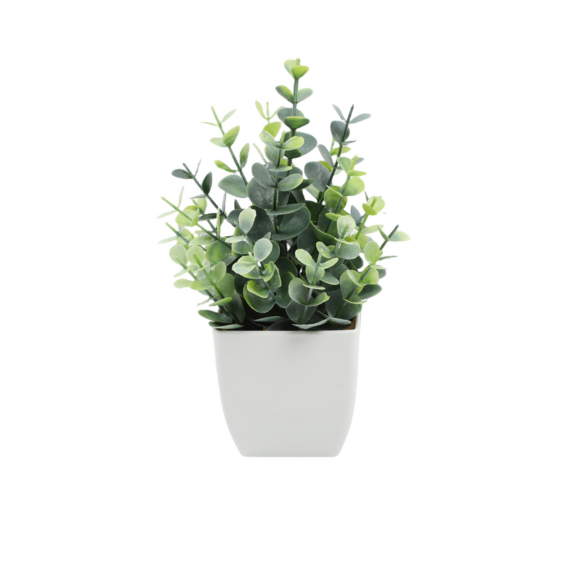 Bulk Mini Plants Artificial Potted Eucalyptus Plants for Home Office Farmhouse Bathroom Table Shelf Decor Indoor