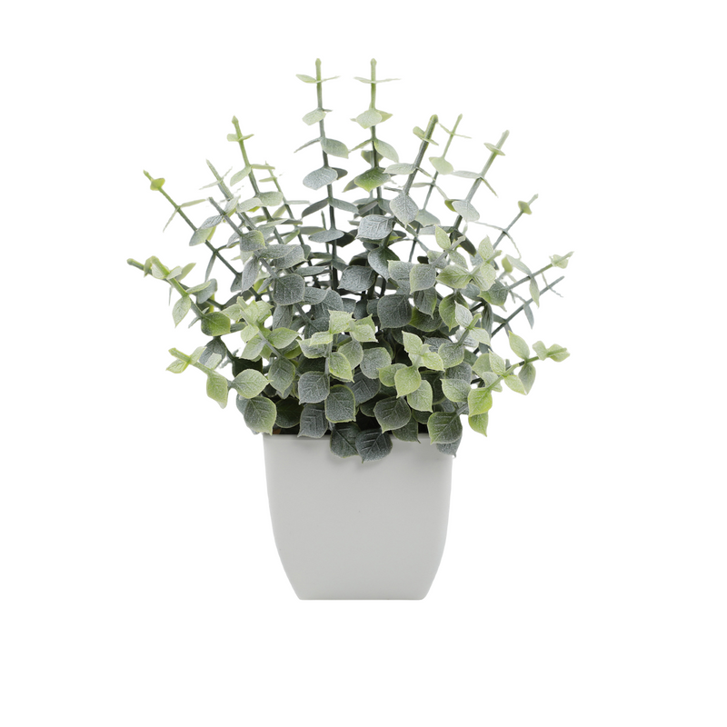 Bulk Mini Plants Artificial Potted Eucalyptus Plants for Home Office Farmhouse Bathroom Table Shelf Decor Indoor