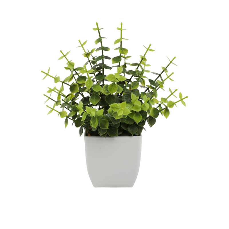 Bulk Mini Plants Artificial Potted Eucalyptus Plants for Home Office Farmhouse Bathroom Table Shelf Decor Indoor