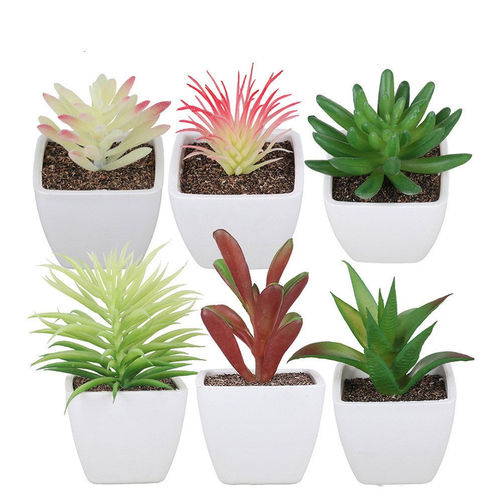 Clearance Bulk 6Pcs Mini Fake Succulent Plants Artificial Plastic Succ —  Artificialmerch