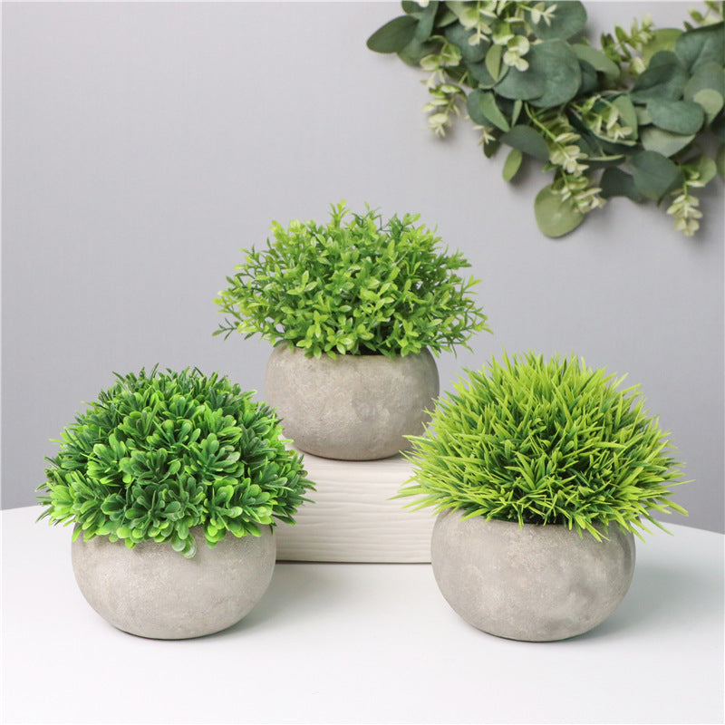 Lot de 1/6 mini arbustes topiaires artificiels en pot pour les amoureux des plantes