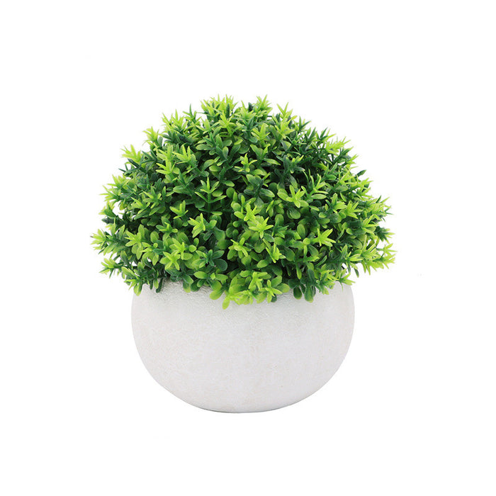 Bulk 6 piezas de plantas artificiales Topiary arbustos Mini plantas artificiales en maceta para los amantes de las plantas