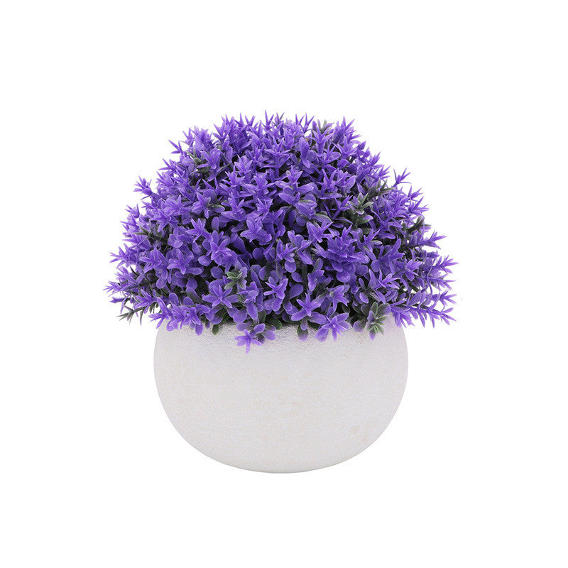 Lot de 1/6 mini arbustes topiaires artificiels en pot pour les amoureux des plantes