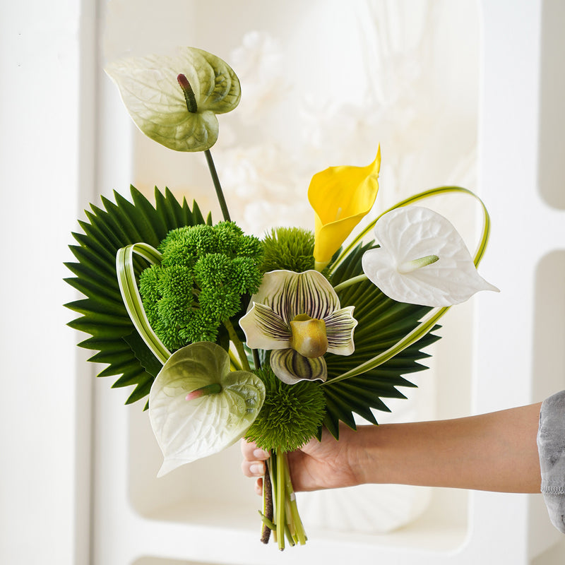 Bulk 16" Minimalist Artificial Flower Bouquet for Home Wedding Decor Wholesale