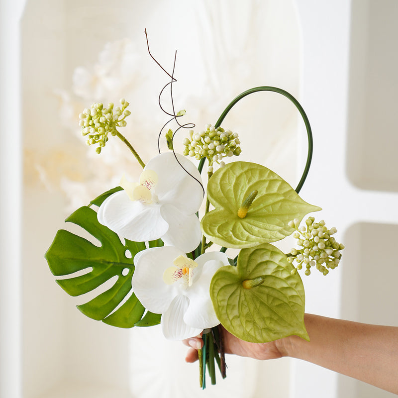 Bulk 16" Minimalist Artificial Flower Bouquet for Home Wedding Decor Wholesale