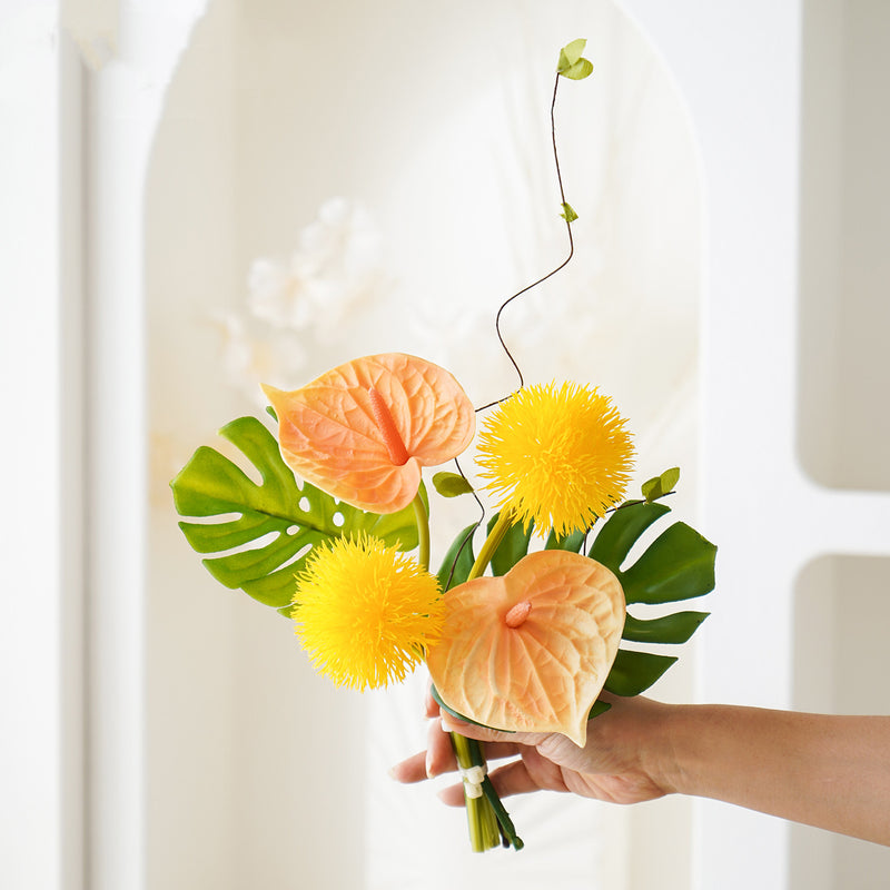 Bulk 16" Minimalist Artificial Flower Bouquet for Home Wedding Decor Wholesale