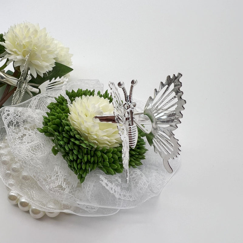 Bulk Mum Ball Flower with Butterfly Wrist Corsage Wristlet Band Bracelet and Men Boutonniere for Wedding Party Wholesale