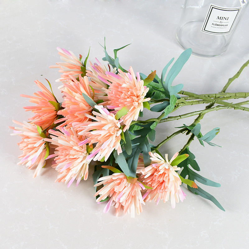 Bulk 18" Fall Flower Dahlia Stems Spray Silk Floral Arrangement Home Decorations Wholesale