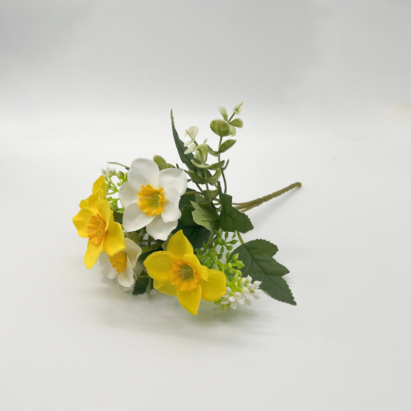 Bulk 10" Small Narcissus Bush Bouquets Spring Flowers for Crafts Wholesale