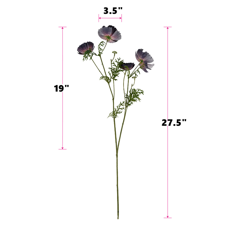 Bulk 2pcs New & Improved Artificial Poppy Stems – Realistic Silk Flowers for Vase Arrangements Wholesale