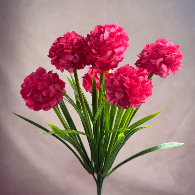 Artificial Chrysanthemum Bush with 6 Blooms, 18" Tall PU Floral Arrangement, Ins Modern Style for Wedding Centerpieces, Home Decor & Office Styling