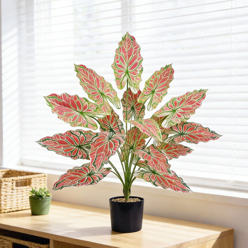 Artificial Lucky Bamboo Plant, 24" Tall Fake Money Tree Bush for Home Office Decor, Wedding Centerpiece, Commercial Displays