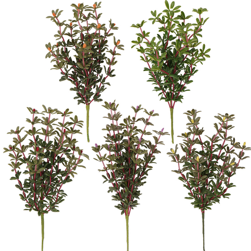 Artificial Purslane Bush, Faux Succulent Greenery Stem for Wedding, Home Decor & DIY Floral Arrangements