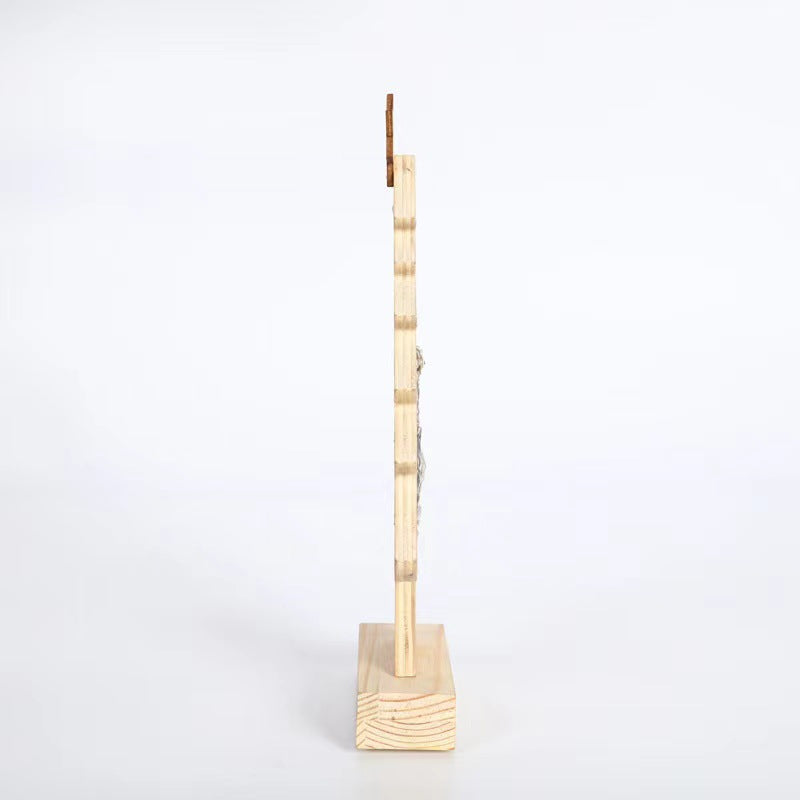 Bulk Hollow-out Xmas Tree Ornaments with Top Five-pointed Star for Home Tabletop Decor Gifts Wholesale