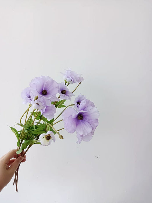 Bulk 19" Mariposa Ranunculus Tallos Flor de seda Artificial al por mayor