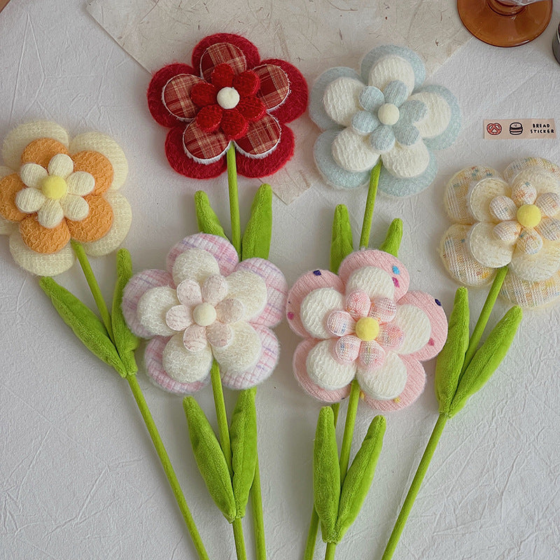 Set of 10 Fluffy Faux Wildflower Stems, DIY Wedding & Home Decor, Bendable Stems for Creative Arrangements
