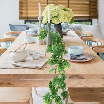 71" Artificial Monstera Vine, Trailing Faux Plant for Indoor Outdoor Decor, Wedding, Office, Retail Display