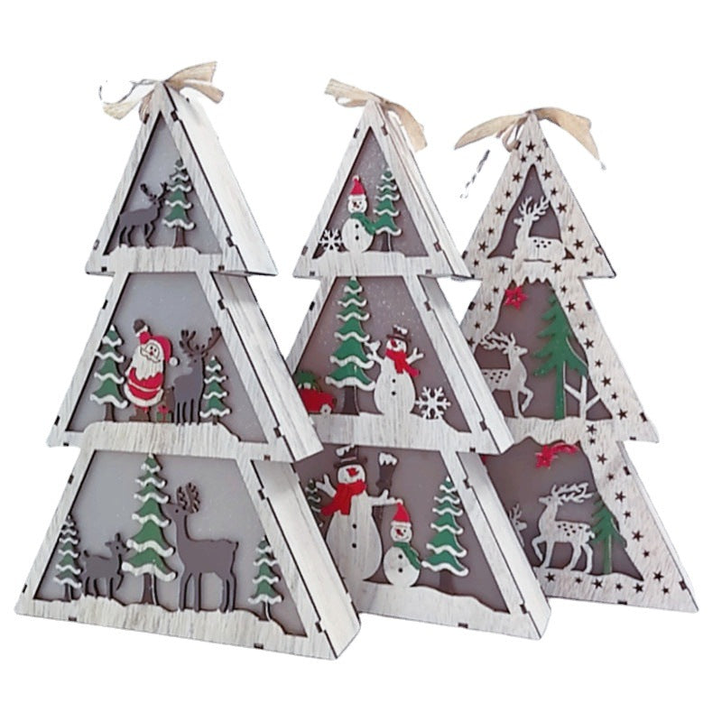 Lot de 3 décorations lumineuses pour sapin de Noël en vrac pour décoration de bureau