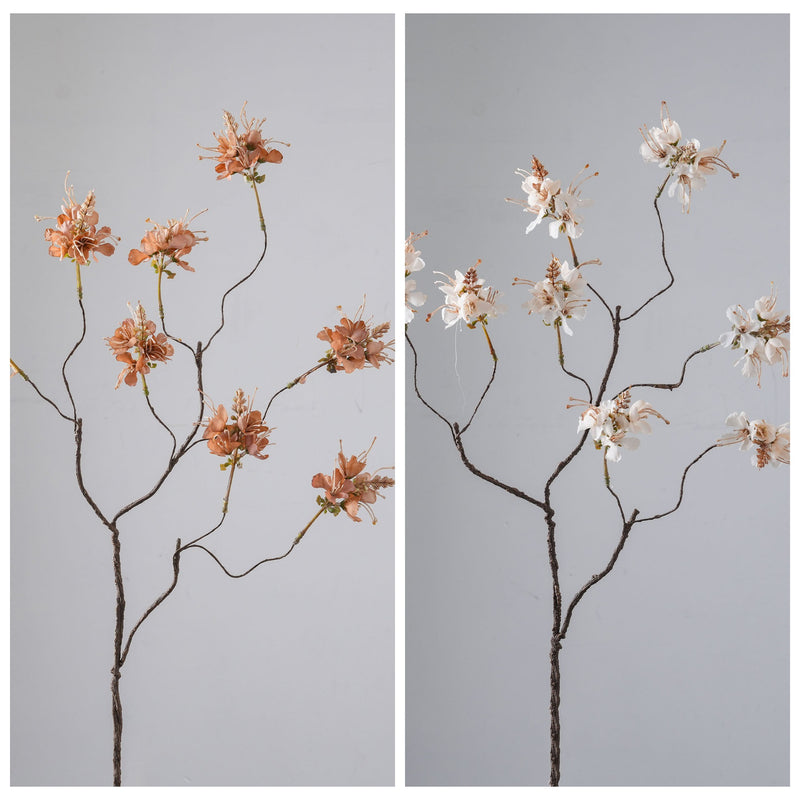Artificial Spider Flower Bush, Cleome Faux Greenery Stem, 32" Tall, for Wedding, Vase and Home Decor