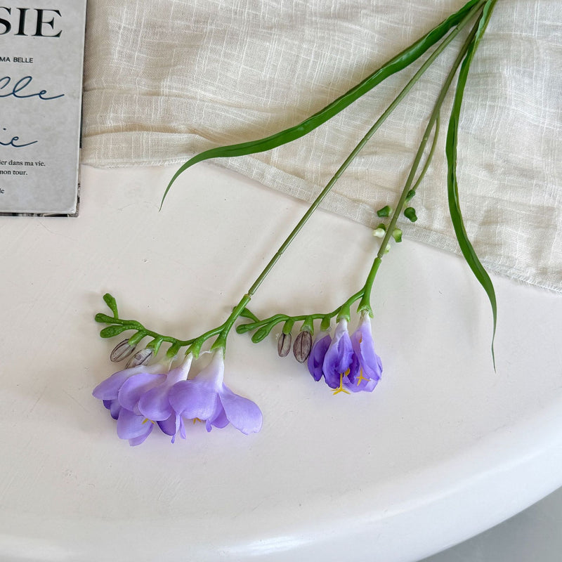 24" Faux Silk Orchid Bush with 6 Blooms, Modern Home Decor, Wedding & Commercial Styling