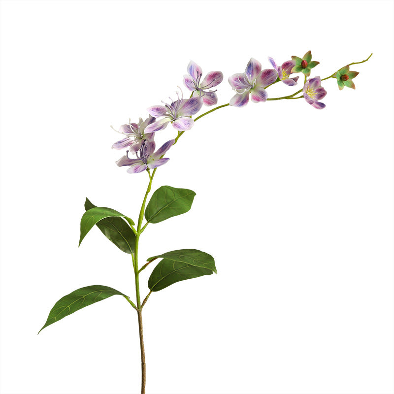 Artificial Jasmine Flower, Single Stem with 9 Blooms, 31" Tall, Silk-Like Fabric, Indoor Decor for Home, Weddings, and Events