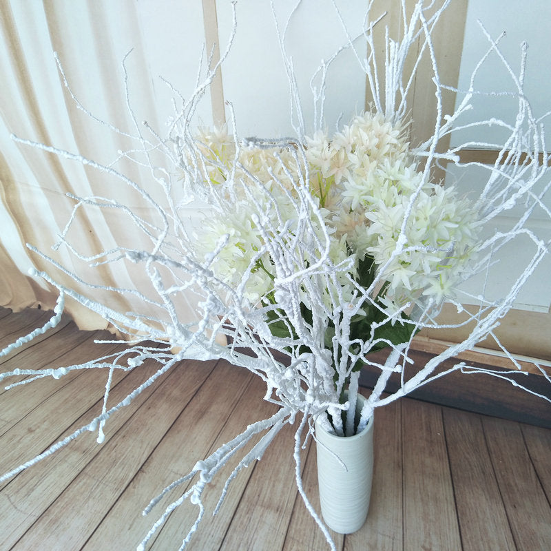 Artificial Coral Branch Stems, Set of 1 with 3 Branches, 39" Tall, Realistic Plastic Greenery for Wedding Centerpieces, Home Decor