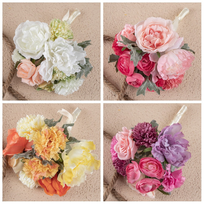 Bulk Bridesmaid Bouquet Artificial Flowers Vintage Bouquet 11 Inch Wholesale