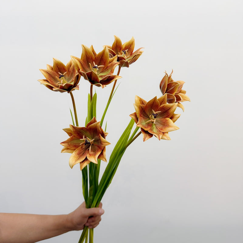 27" Artificial Tulip Stem, Single Bloom Faux Flower for Home Decor, Weddings & Events, Allergy-Free & Zero Maintenance