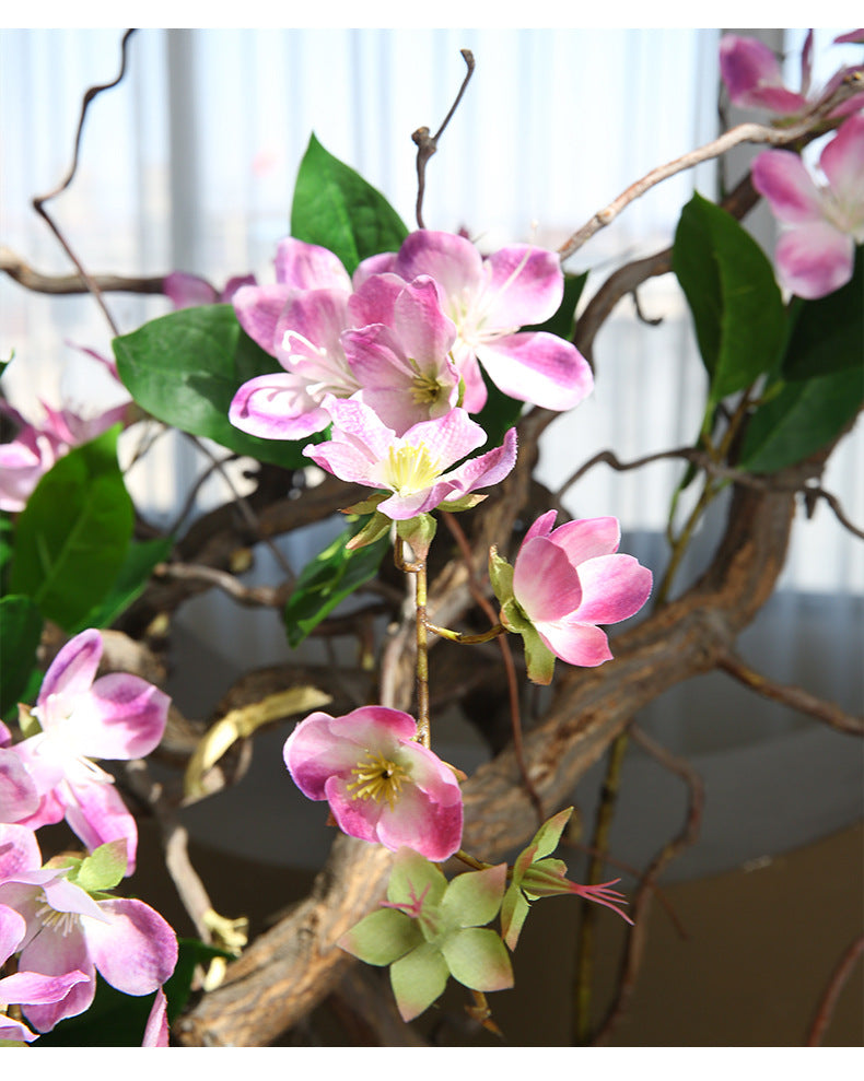 Artificial Jasmine Flower, Single Stem with 9 Blooms, 31" Tall, Silk-Like Fabric, Indoor Decor for Home, Weddings, and Events