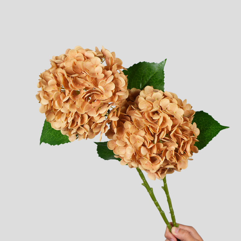 Artificial Hydrangea Single Stem, 1 Bloom, Plastic Faux Flower for Wedding, Home Decor and Hotel Display