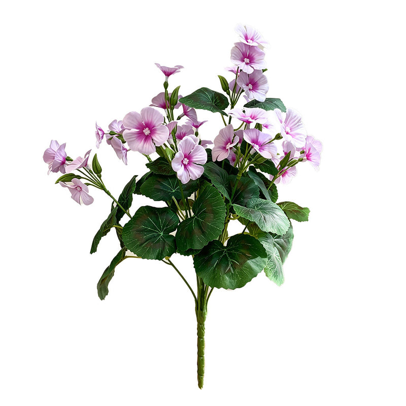 Artificial Begonia Bush with 36 Blooms, 39" Tall, Faux Silk Flowers for Home Decor, Weddings, and Events