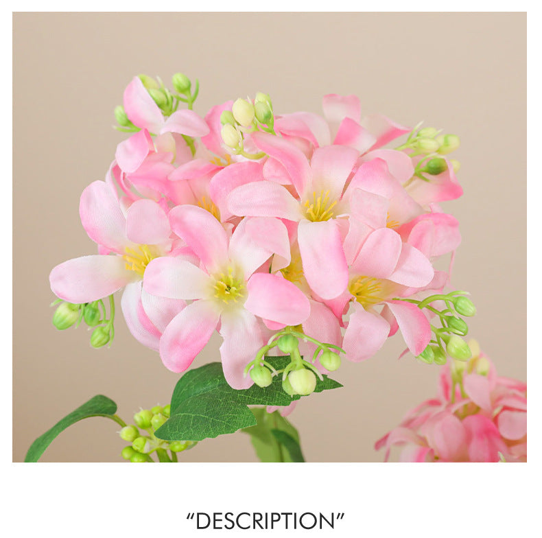Single Stem Hydrangea Artificial Flower, 28" Height with 2 Blooms, Silk-Like Fabric, for Home Decor, Weddings, and Commercial Spaces