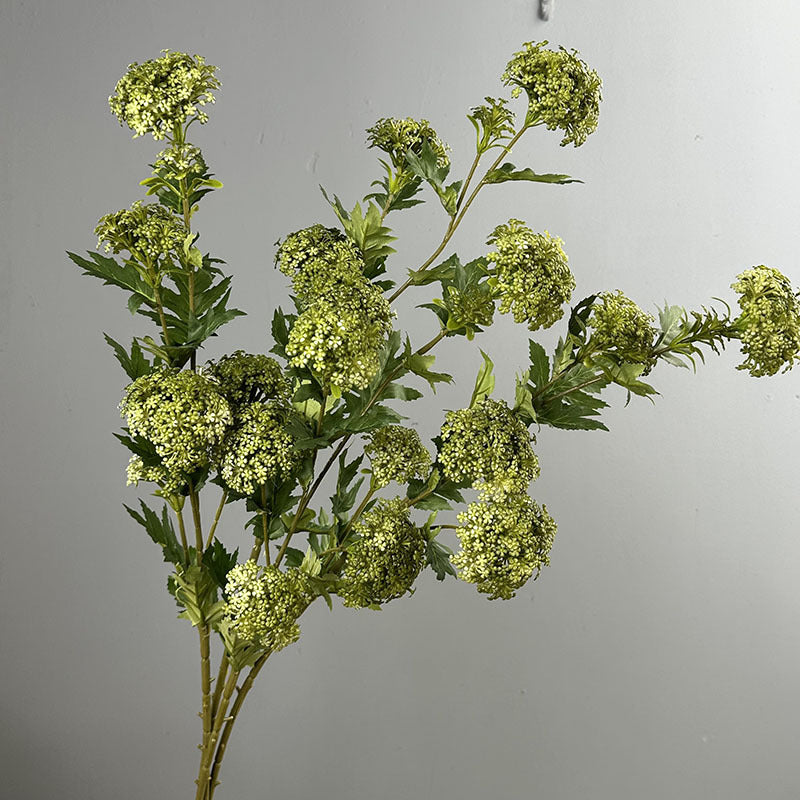 33" Light Luxury Hydrangea Bush with 6 Blooms, Artificial Flowers for Weddings, Home Decor, and Offices