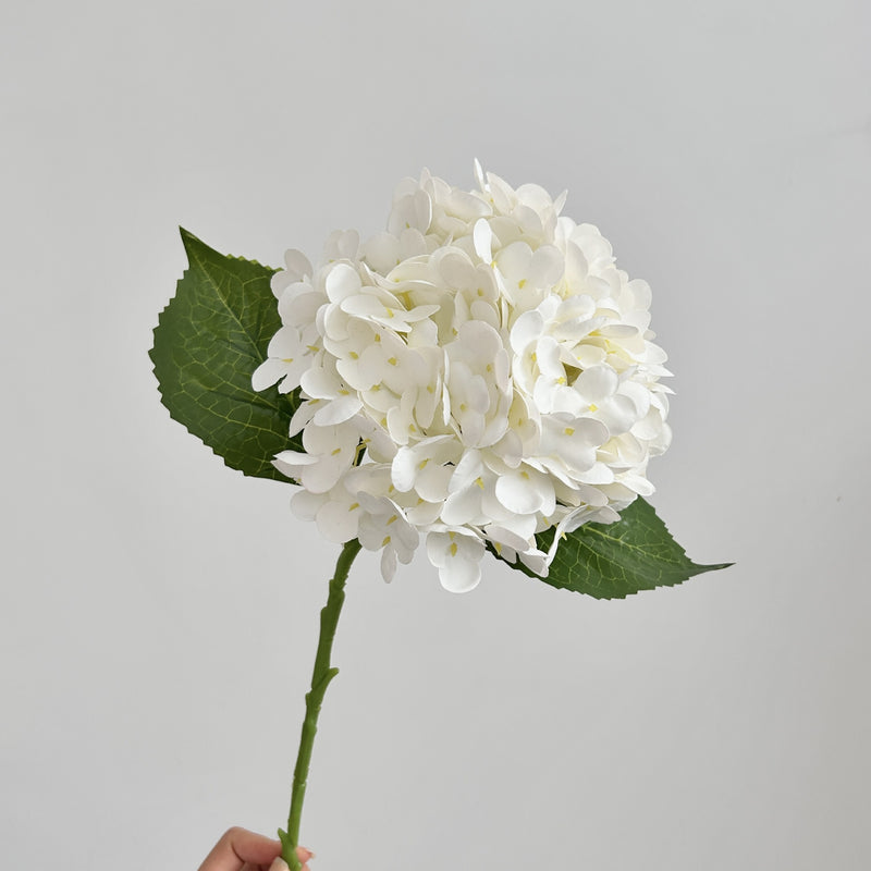 Single Stem Hydrangea Artificial Flower with 176 Blooms, 20" Silk-Like Faux Floral for Wedding Centerpieces & Home Decor