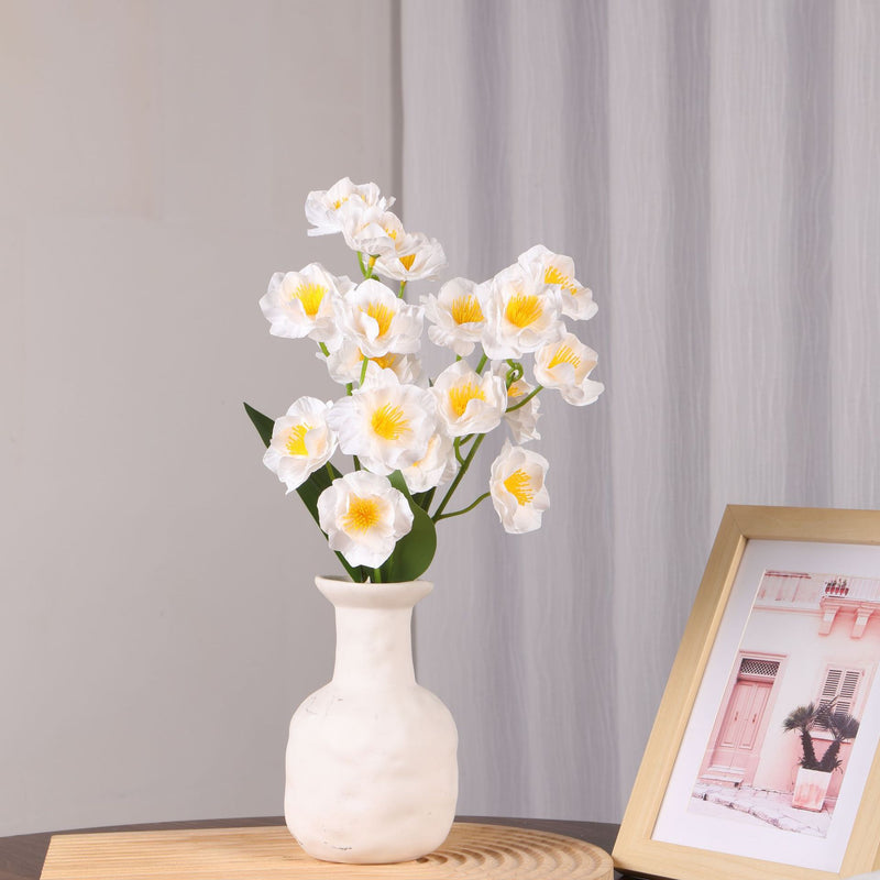 Murraya Paniculata Artificial Flower Bush with 20 Blooms, 10 Inches, PU Material for Wedding, Home, Office Decor