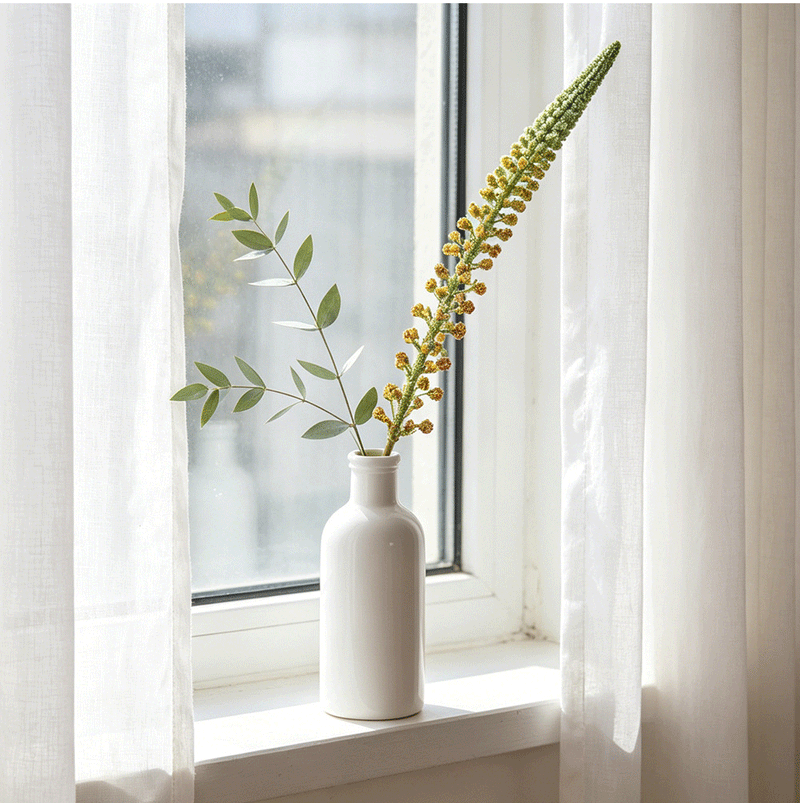 Artificial Foxtail Grass Single Stem, Faux Horsetail Greenery Plastic Stem, Wedding, Vase & Home Decor