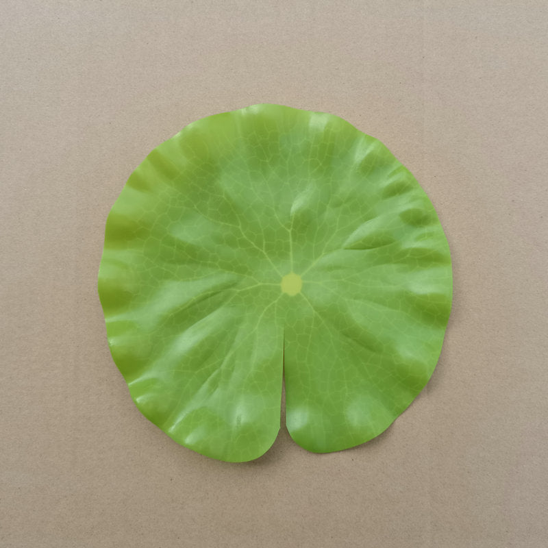 Artificial Lotus Leaf Single Stem, 4" Long, Plastic, Realistic Decoration for Home, Office, or Outdoor Use