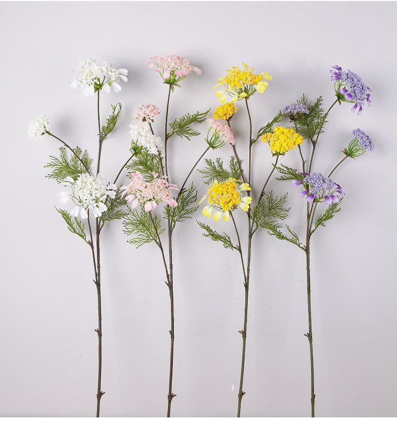 38" Realistic Artificial Dandelion & Snowberry Stem, Single Branch with 4 Blooms, Ins Modern Floral Decor for Weddings, Home, Offices