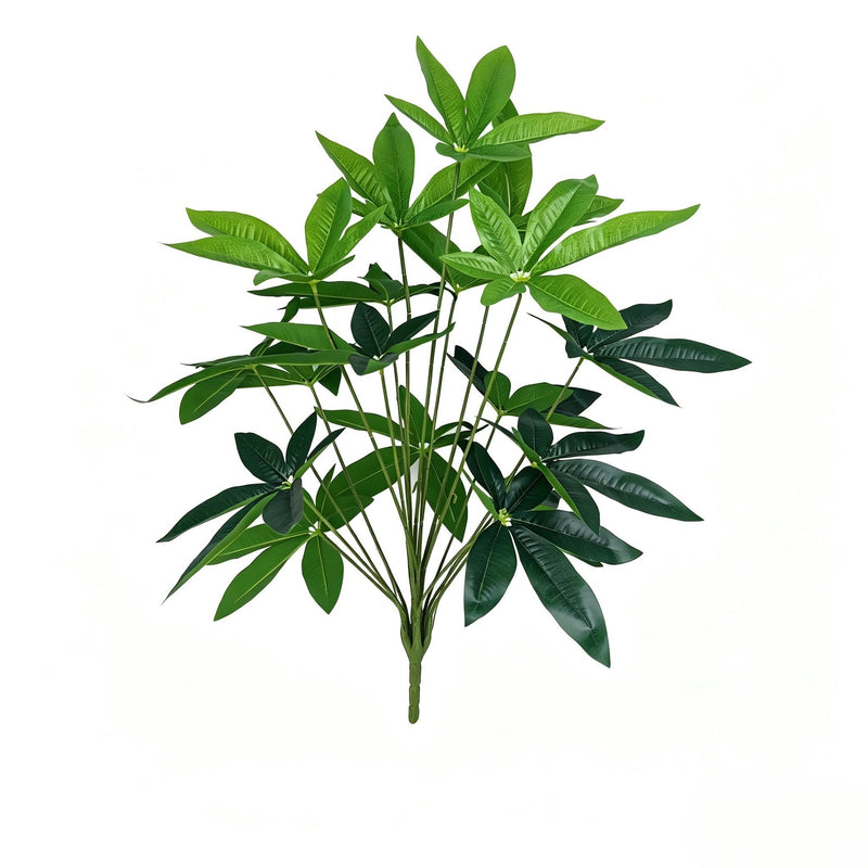 18-Bloom Money Tree Bush, 29" Artificial Greenery for Home Decor, Wedding & Commercial Use, Bendable Stems, No Pot Included