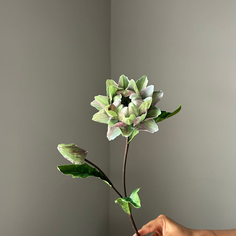 Artificial Thistle & Bromeliad Flower Stem, Single Stem with 2 Blooms, 26" Long for Wedding Centerpieces & Home Decor