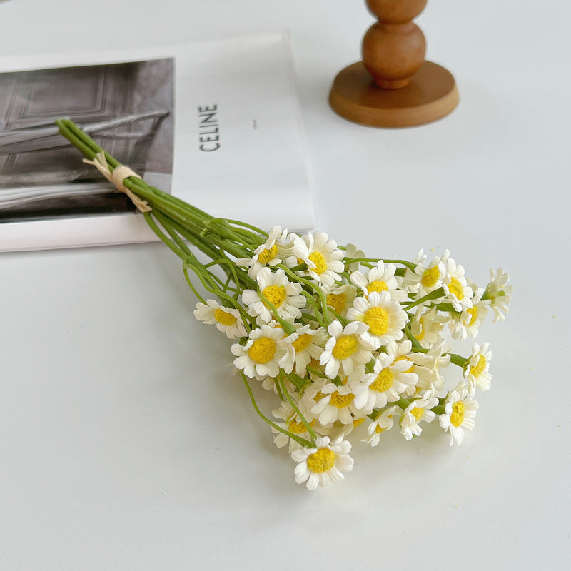 Artificial Chamomile Bouquet, 10-inch Silk Daisy Flowers, Set of 6, Home Decor, Wedding Centerpiece, Seasonal Arrangements